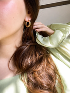 Golden Textured Hoop Earrings