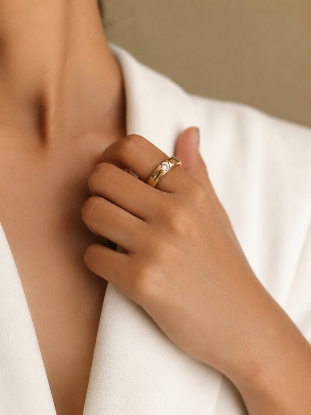 Classic Gold Solitaire Ring