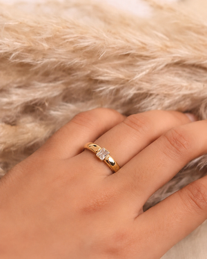 Classic Square-Cut Solitaire Ring