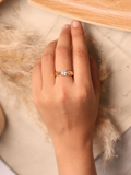 Elegant Geometric Solitaire Ring