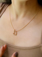 Swan-Inspired Heart Pendant Necklace