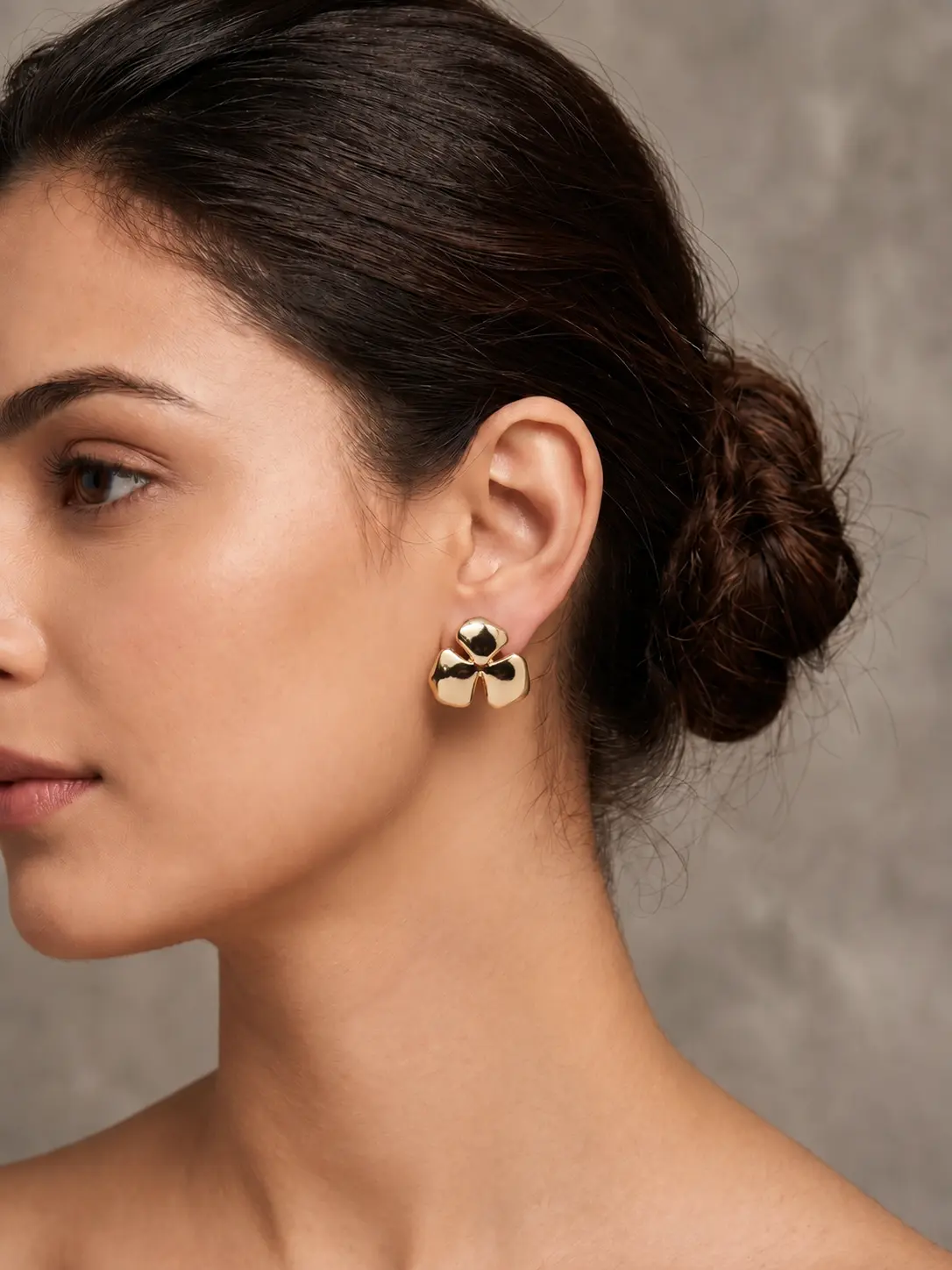 Golden Bow Statement Earrings