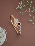Rose Gold Crystal Charm Bracelet
