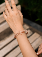 Rose Gold Crystal Crossover Bracelet.