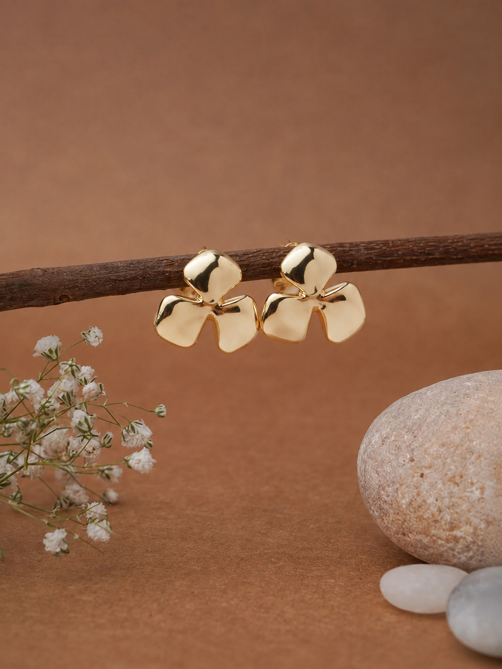 Golden Bow Statement Earrings