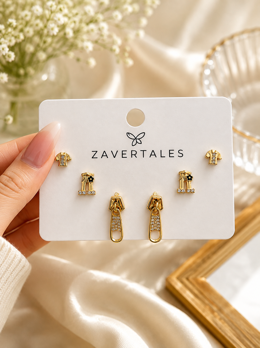 Golden Sparkle Multi-Design Earrings Set
