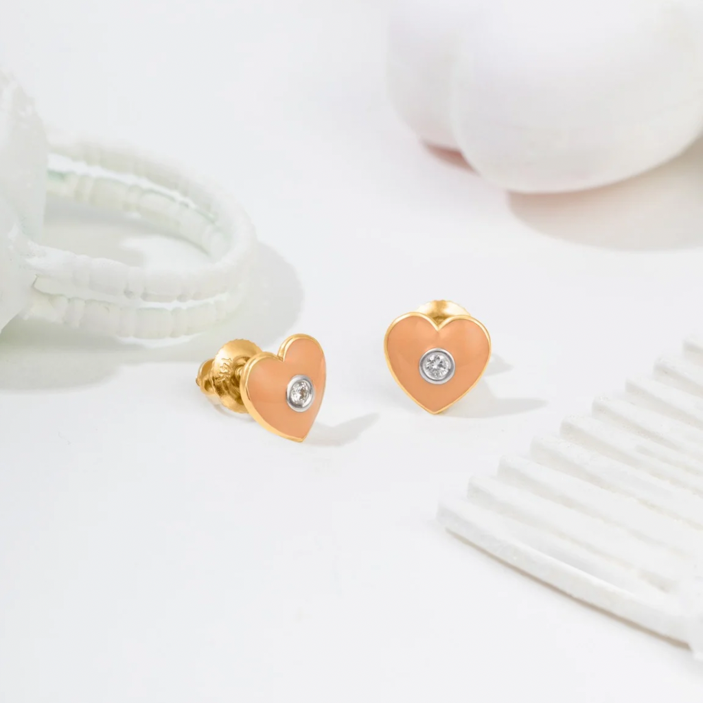Candy Heart Studs